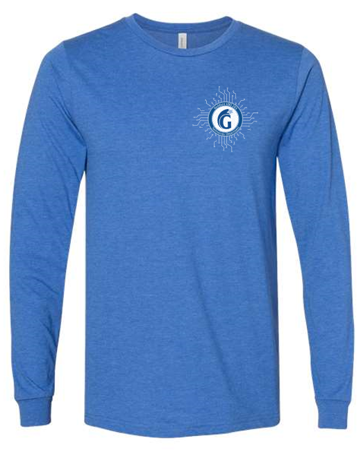 Blue Long Sleeve with White Logo