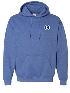 Blue Hoodie with Black Logo