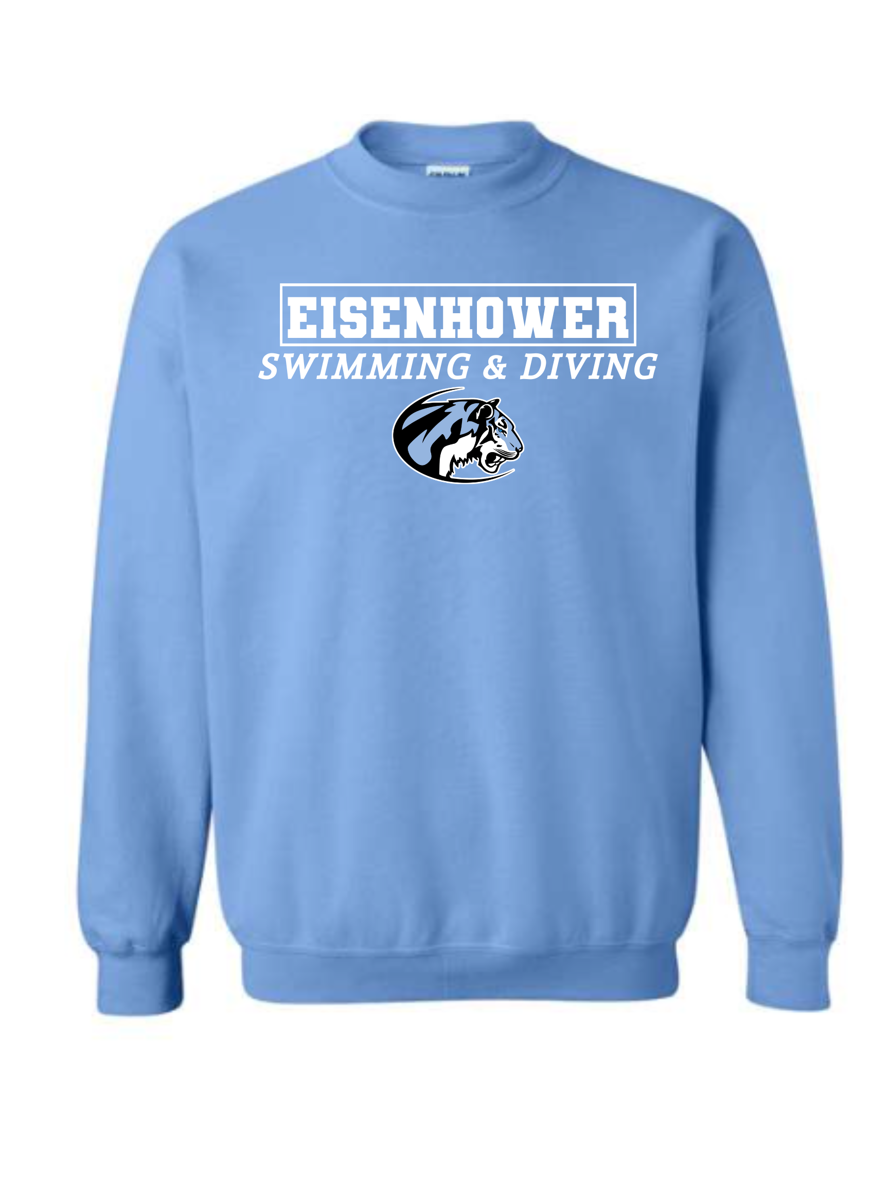 New EHS Swim & Dive Light blue crew