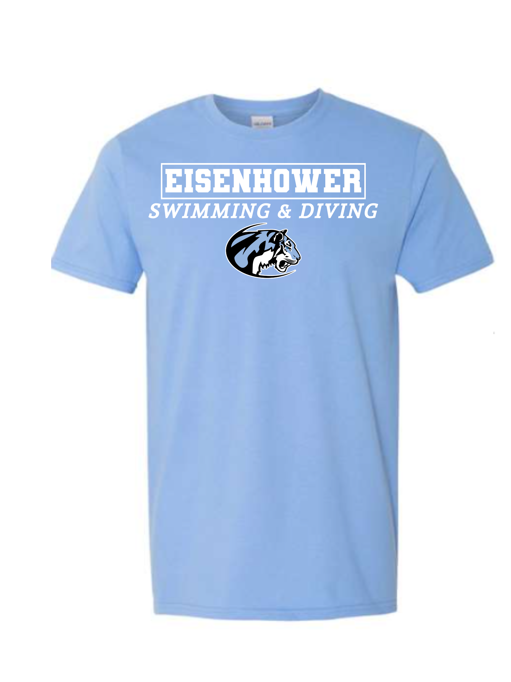 New EHS Swim & Dive Light blue Tee